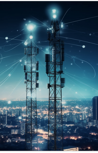 uma-paisagem-urbana-com-uma-torre-de-celular-e-as-palavras-mobile-no-topo